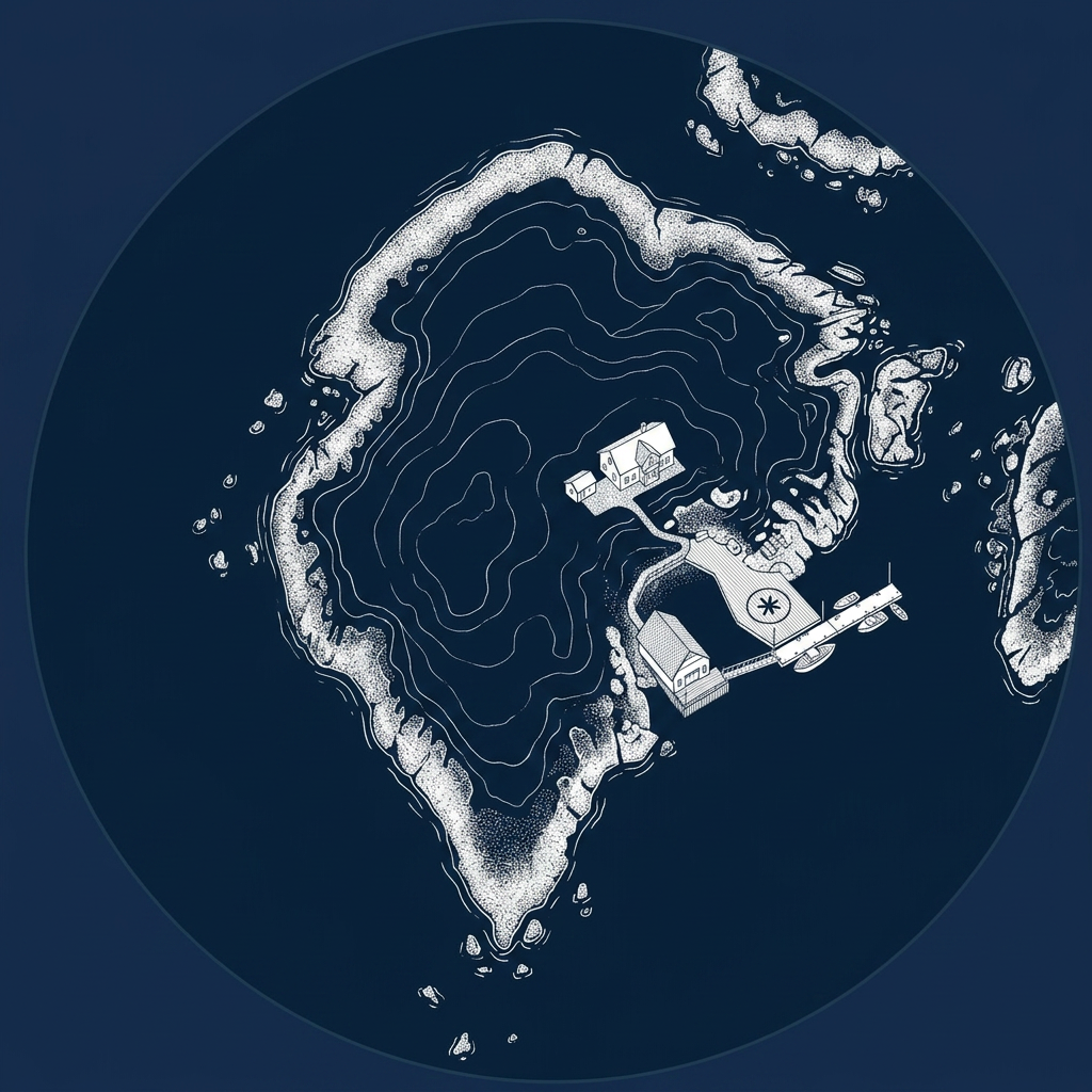 Kart over Korsvaløy